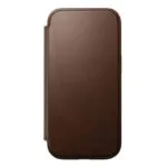 Nomad Leather Folio Case Magsafe Compatible Iphone 16 Pro Brown