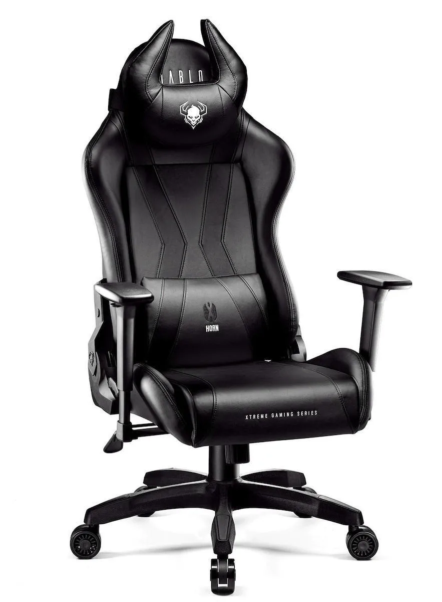 Diablo X-Horn 2.0 King Καρέκλα Gaming Δερματίνης με Ρυθμιζόμενα Μπράτσα Μαύρη - Image 1