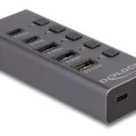 DeLock Hub 5 Θυρών USB 3.0 με σύνδεση USB-A / USB-C Γκρι 64248