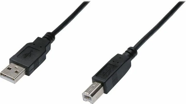 Digitus USB 2.0 Cable USB-A male - USB-B male 1.8m (AK-300102-018-S) - Image 1