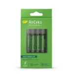 GP Batteries ReCyko M451 USB Φορτιστής 4 Μπαταριών Ni-MH Μεγέθους AA/AAA Σετ με 4x AAA 2700mAh σε Πράσινο χρώμα