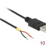DeLock USB 2.0 Type-A Male To 2x Open Wires Power 10cm Raspberry Pi