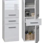 Nel V Dds White Gloss Bathroom Column