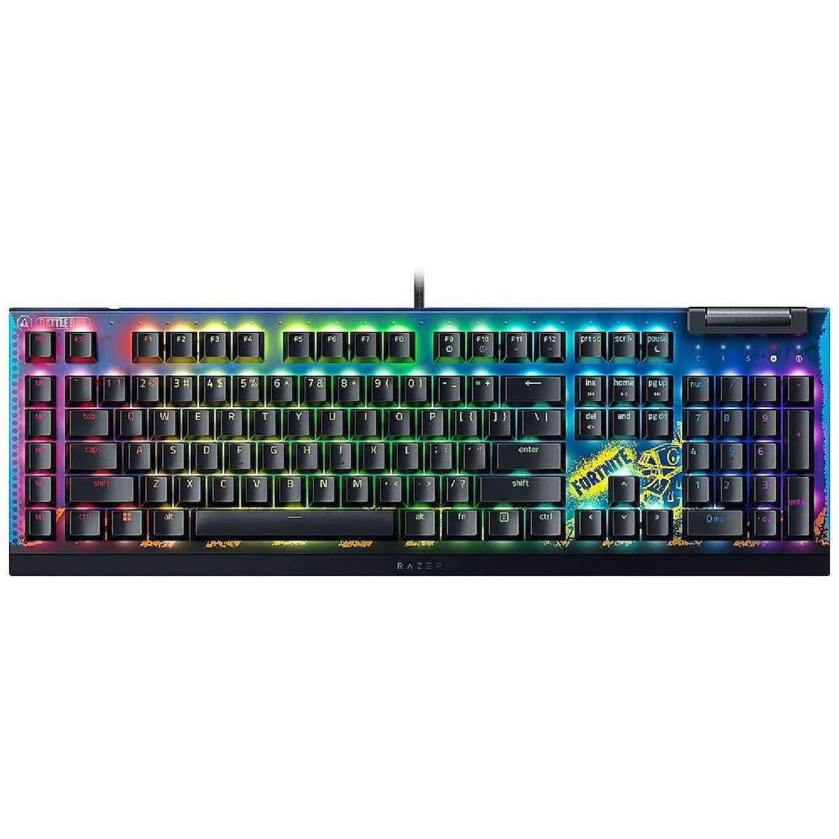 Razer Blackwidow V4 X Gaming Μηχανικό Πληκτρολόγιο με Razer Yellow διακόπτες και RGB φωτισμό (Αγγλικό US) Fortnite + Skin - Image 1