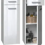 Nel V Ds White Gloss Bathroom Column