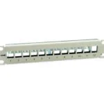 Equip Patch Panel Keystone για Rack 1U 10" 12 Θυρών cat6a Γκρι 769330