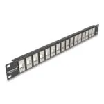 DeLock Κάλυμμα Πάνελ για Rack 1U 19" 16 Θυρών Μαύρο 66758