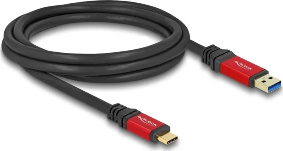 DeLock USB 2.0 Cable USB-C male - USB-A PD Κίτρινο 2m 80618 - Image 1