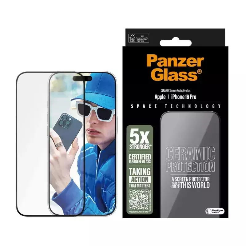 Panzerglass Ceramic Screen Protector Iphone 16 Pro 6.3" Ultra-wide Fit 2854 - Image 1