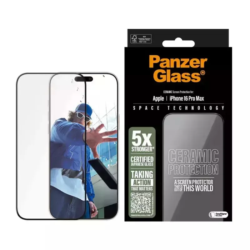 Panzerglass Ceramic Screen Protector Iphone 16 Pro Max 6.9" Ultra-wide Fit 2856 - Image 1