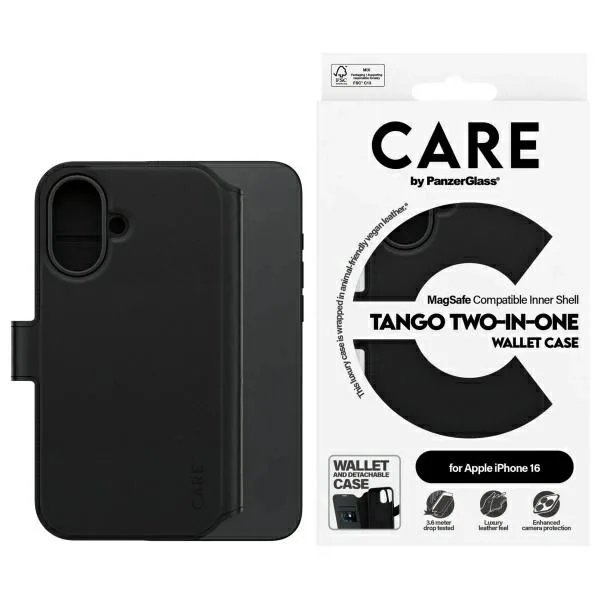 20241018095935_panzerglass_wallet_mayro_iphone_16.jpeg PanzerGlass Feature Tango 2in1 Wallet Magsafe Δερμάτινο Μαύρο (iPhone 16) 1329 - Image 1