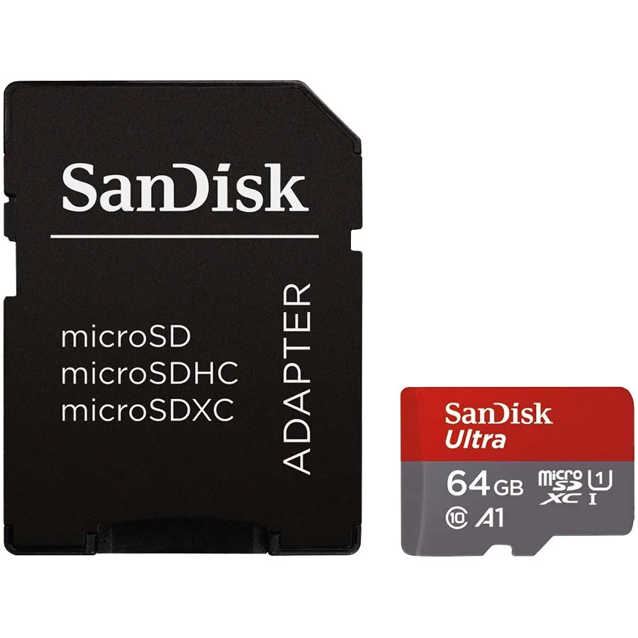 Sandisk Ultra Flash Memory Card Microsdxc To Sd Adapter Included 64 Gb - Image 1