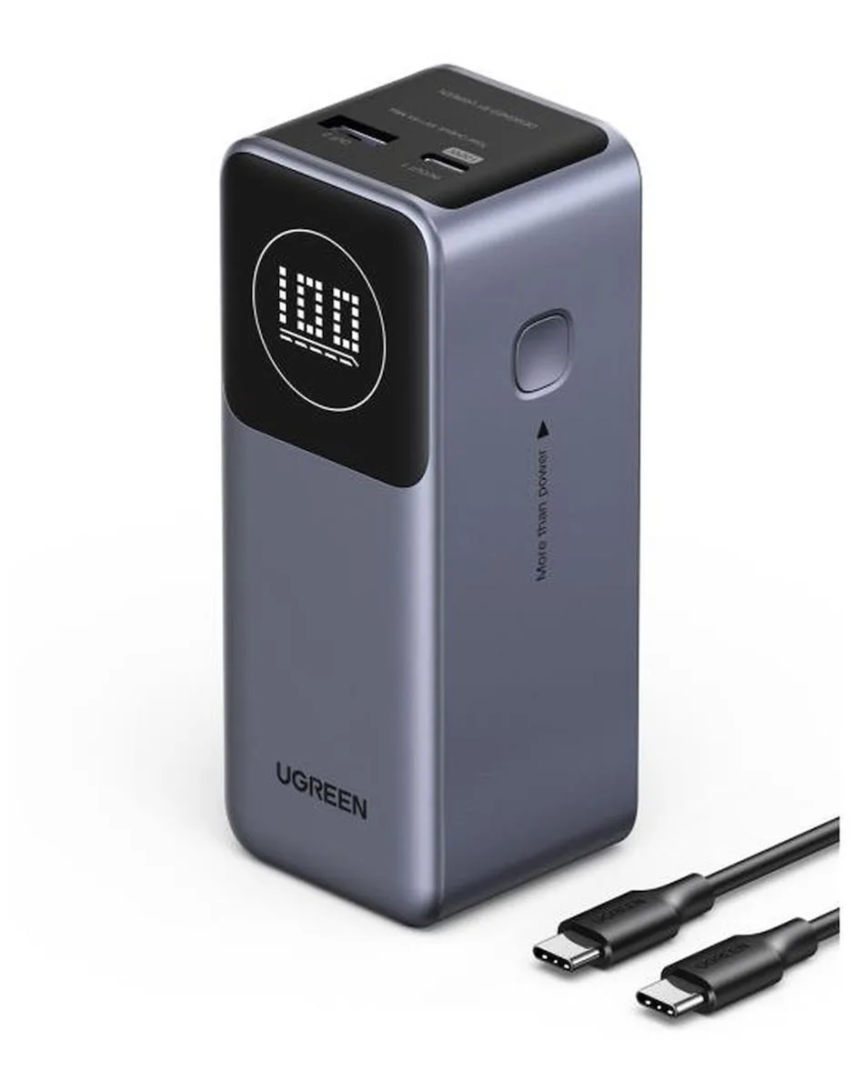 Ugreen PB724 Power Bank 12000mAh 100W με Θύρα USB-A και Θύρα USB-C Power Delivery / Quick Charge 3.0 Γκρι - Image 1