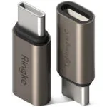 Ringke Μετατροπέας Lightning / USB-C male σε USB-C female Γκρι 2τμχ 480Mbps