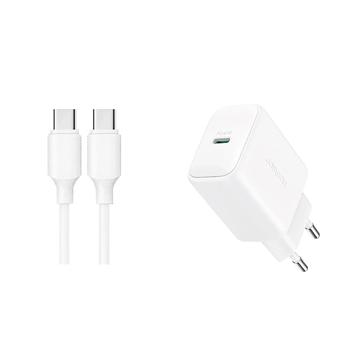 20241101095716_joyroom_fortistis_me_thyra_usb_c_kai_kalodio_usb_c_usb_c_20w_power_delivery_leykos_jr_tcf20.jpeg Joyroom Φορτιστής με Θύρα USB-C και Καλώδιο USB-C - USB-C 20W Power Delivery Λευκός (JR-TCF20) - Image 1