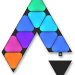 Nanoleaf Shapes Ultra Black Mini Triangle Expansion Pack 10 Additional Mini Triangular Led Panels Smart Modular Rgbw Wi-fi 16 Million Colors Wall Light Indoor Music Sync Works Alexa