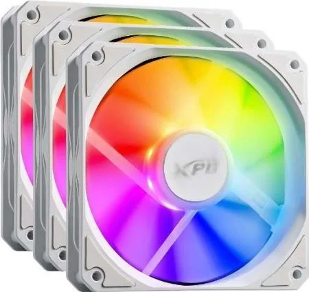Adata XPG Vento R Case Fan 120mm (1600rpm / 65cfm) με ARGB Φωτισμό και Σύνδεση 4-Pin PWM Λευκό - Image 1