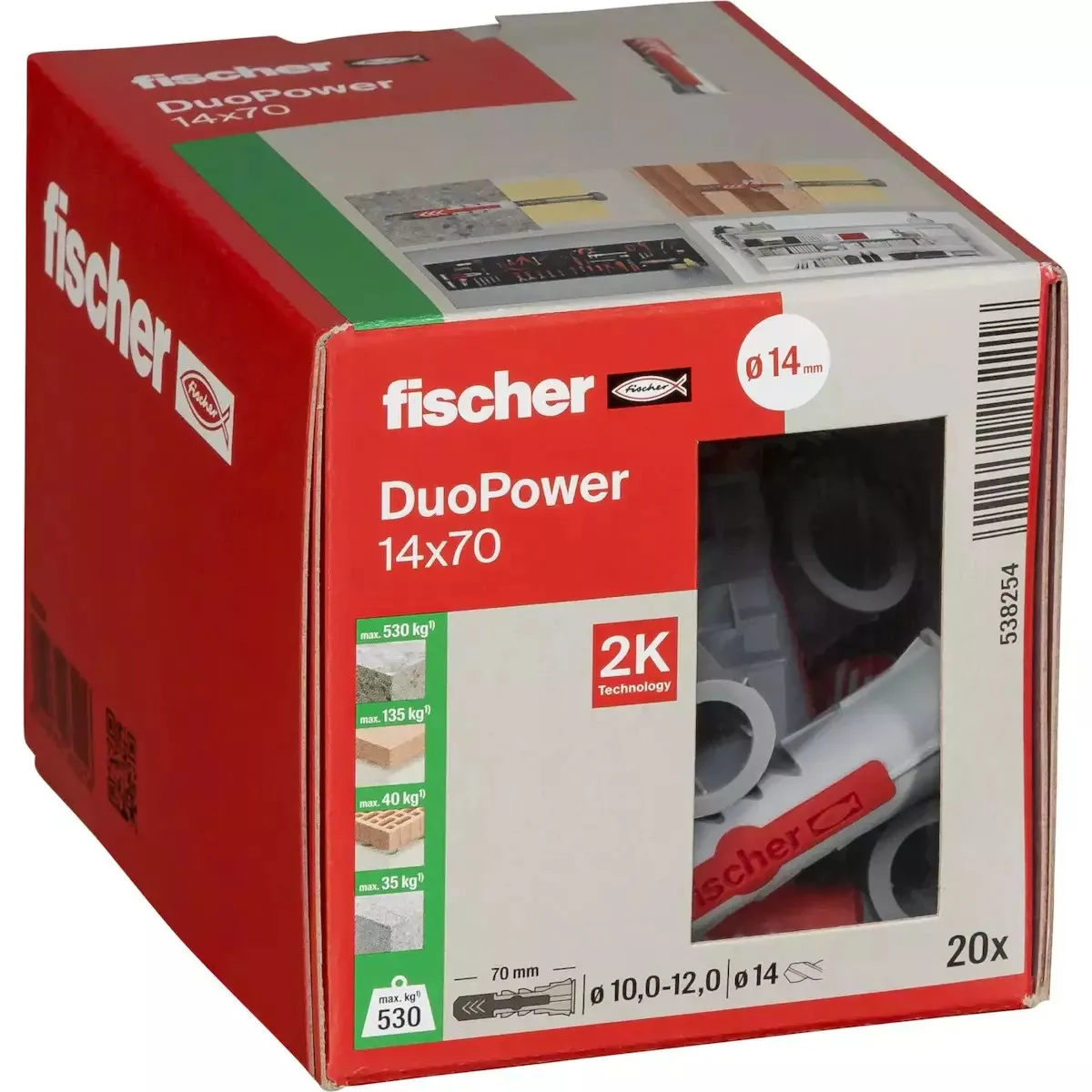 20241107102845_fischer_duopower_oupa_plastiko_14x70mm_20tmch_538254.jpeg fischer Duopower Ούπα Πλαστικό 14x70mm 20τμχ 538254 - Image 1
