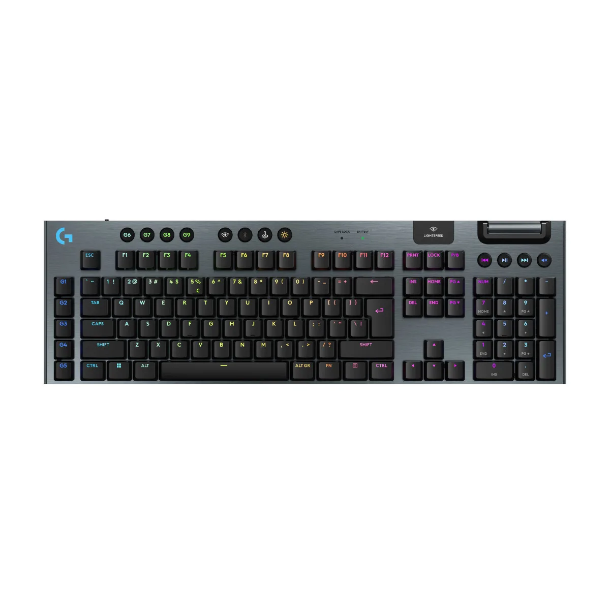 Logitech G G915 X Lightspeed Ασύρματο Gaming Μηχανικό Πληκτρολόγιο με GL Tactile διακόπτες και RGB φωτισμό (Αγγλικό US) - Image 1