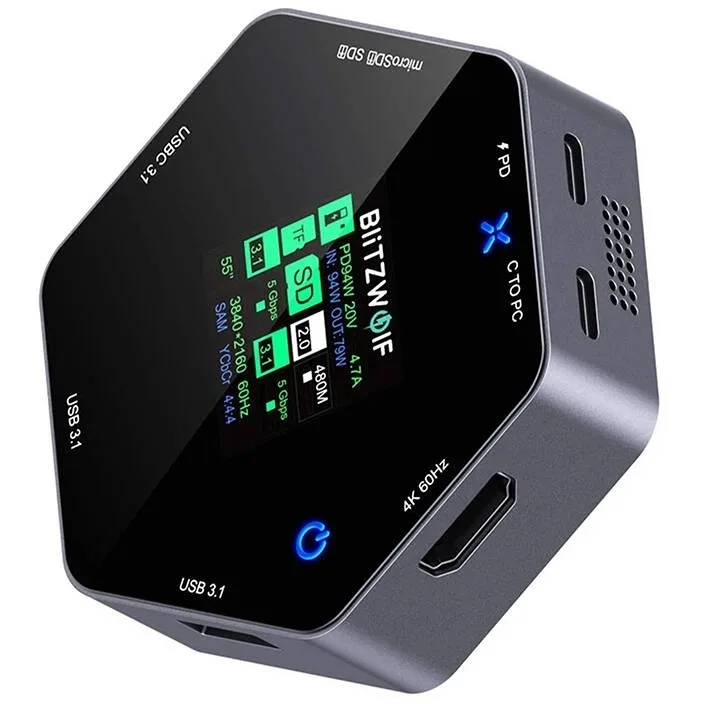 20241108142450_blitzwolf_th16_usb_c_docking_station_me_hdmi_4k_pd_mayro.jpeg BlitzWolf TH16 USB-C Docking Station με HDMI 4K PD Μαύρο - Image 1