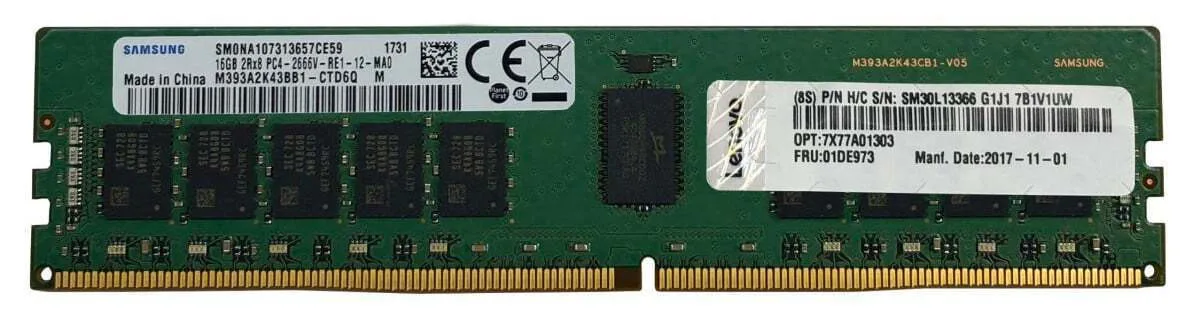 Lenovo DDR4 με Module 1x16GB και Ταχύτητα 3200 για Desktop 4X77A08632 - Image 1