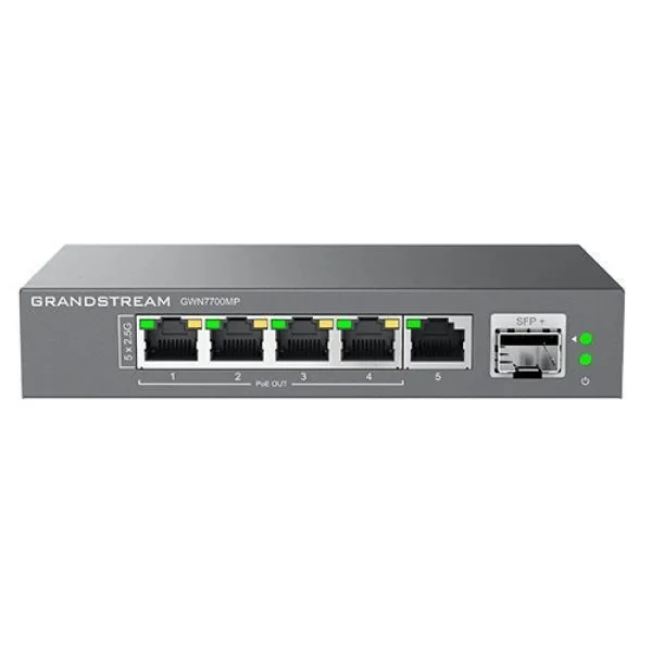 20241112112946_grandstream_gwn7700mp_unmanaged_poe_switch_me_5_thyres_ethernet_kai_1_sfp_thyra.jpeg Grandstream GWN7700MP Unmanaged PoE+ Switch με 5 Θύρες Ethernet και 1 SFP Θύρα - Image 1