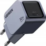 Ugreen Φορτιστής Χωρίς Καλώδιο GaN 30W Power Delivery / Quick Charge 3.0 Γκρι (Nexode Pro)