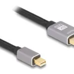 DeLock Cable mini DisplayPort male - DisplayPort male 2m Μαύρο (81092)