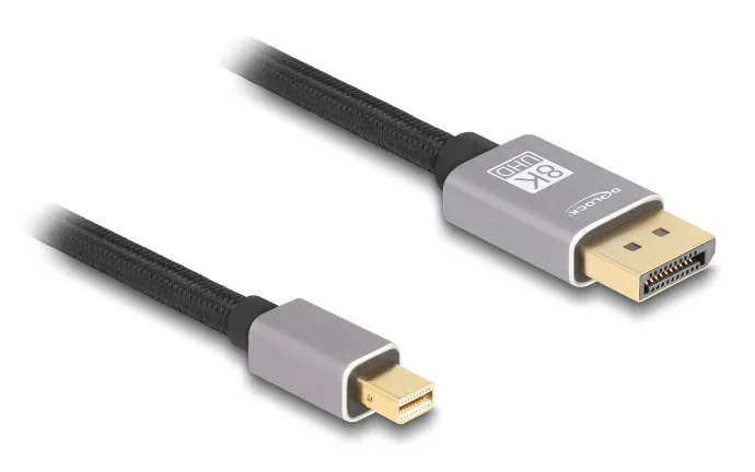 DeLock Cable mini DisplayPort male - DisplayPort male 2m Μαύρο (81092) - Image 1