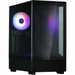 Zalman P10 Gaming Mini Tower Κουτί Υπολογιστή με Πλαϊνό Παράθυρο και RGB Φωτισμό Μαύρο