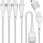 4smarts Usb Type-c/type-a Multi-charging Cable 4-in-2 1.2m White