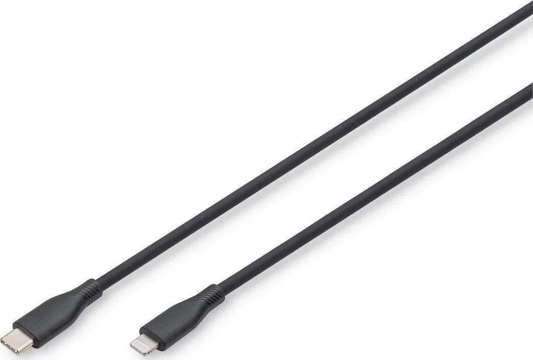 20241202133324_digitus_usb_c_to_lightning_cable_60w_mayro_1m.jpeg Digitus USB-C to Lightning Cable 60W Μαύρο 1m - Image 1