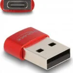 DeLock Μετατροπέας USB-A male σε USB-C female Κόκκινο 1τμχ (60050)