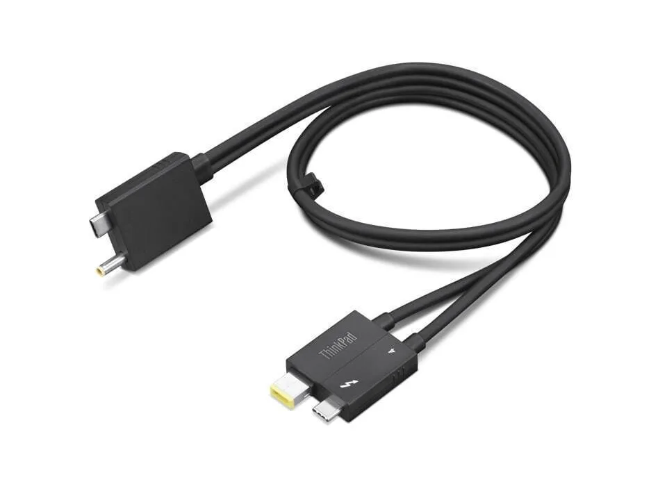 Lenovo Thunderbolt Cable 24 Pin Usb-c Slim Tip Black 24 Pin Usb-c/power Dc Jack 0.7 M - Image 1