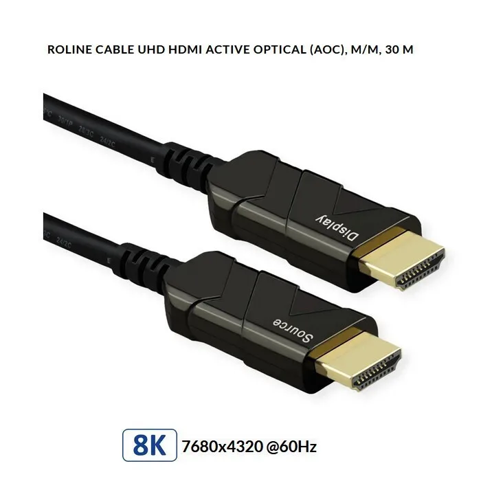 Roline @60hz Cable HDMI male - HDMI male 30m Μαύρο 14.01.3483-1 - Image 1