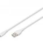 Digitus USB-A to Lightning Cable 12W Λευκό 1m AK-600108-005-W