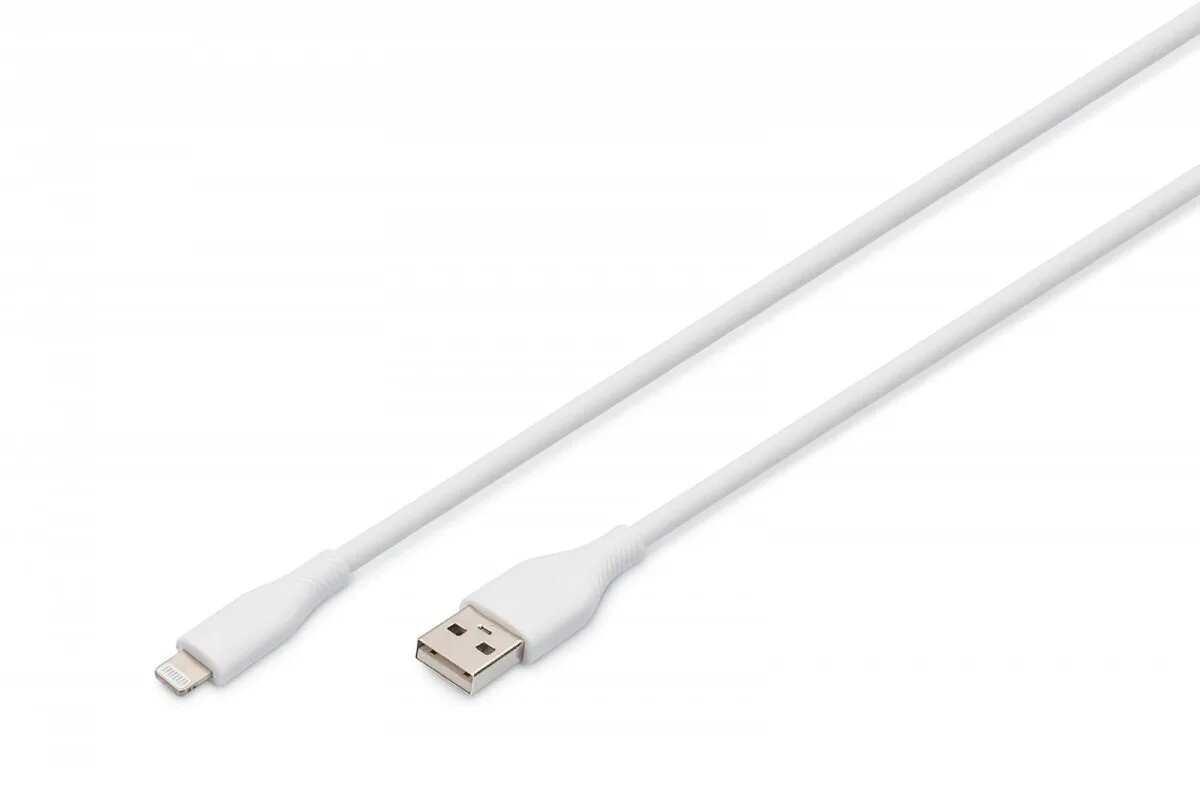 Digitus USB-A to Lightning Cable 12W Λευκό 1m AK-600108-005-W - Image 1