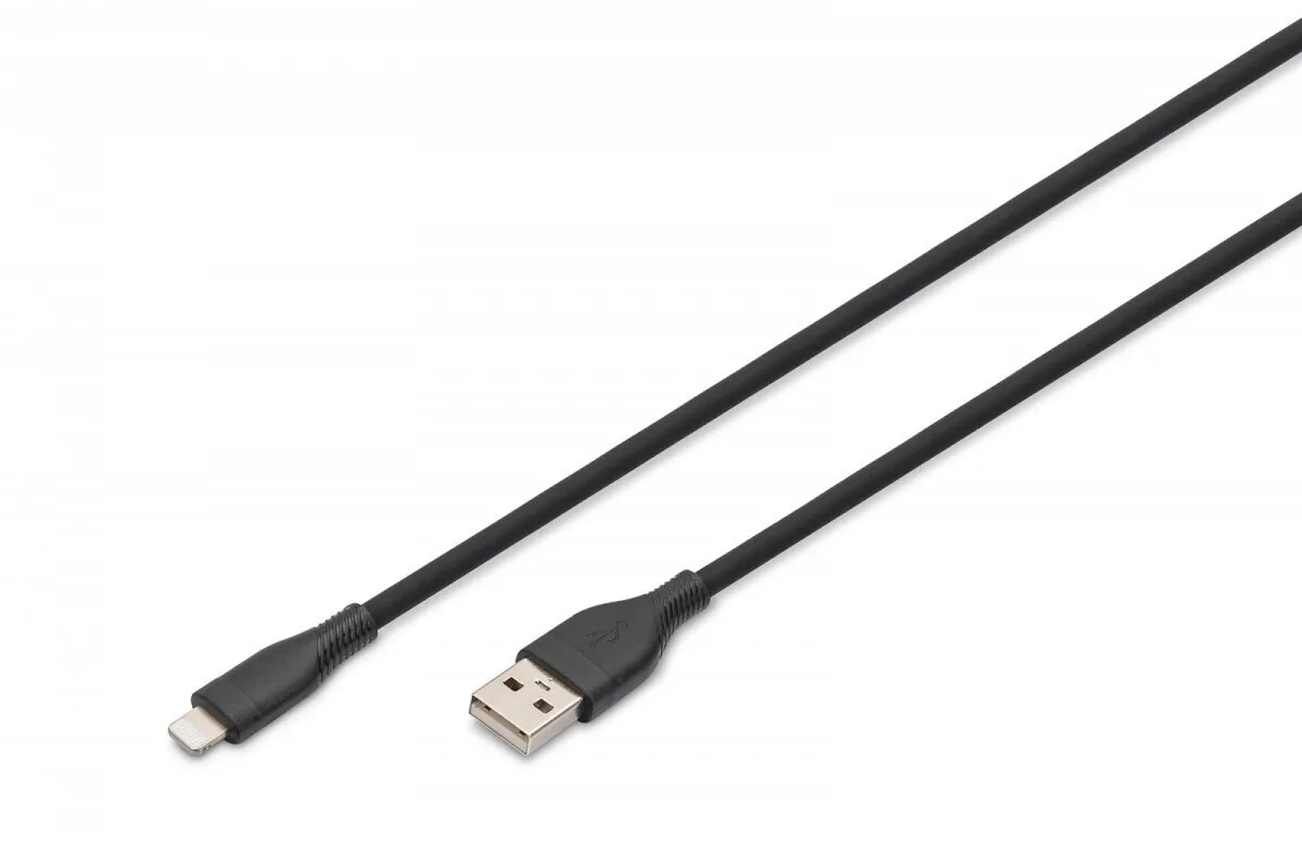 20241211161923_digitus_usb_a_to_lightning_cable_1m_ak_600108_005_s.jpeg Digitus USB-A to Lightning Cable 12W Μαύρο 1m AK-600108-005-S - Image 1