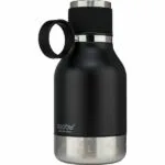 Asobu SD1 Ανοξείδωτο Μπολ Νερού για Σκύλο & Γάτα 2x 975ml 14.6cm σε Μαύρο Χρώμα SDB1