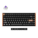 Keychron K2 HE K2H-F1 Ασύρματο Gaming Μηχανικό Πληκτρολόγιο 75% με Gateron Double-Rail Magnetic Nebula διακόπτες (Αγγλικό US) Μάυρο Special Wood Edition