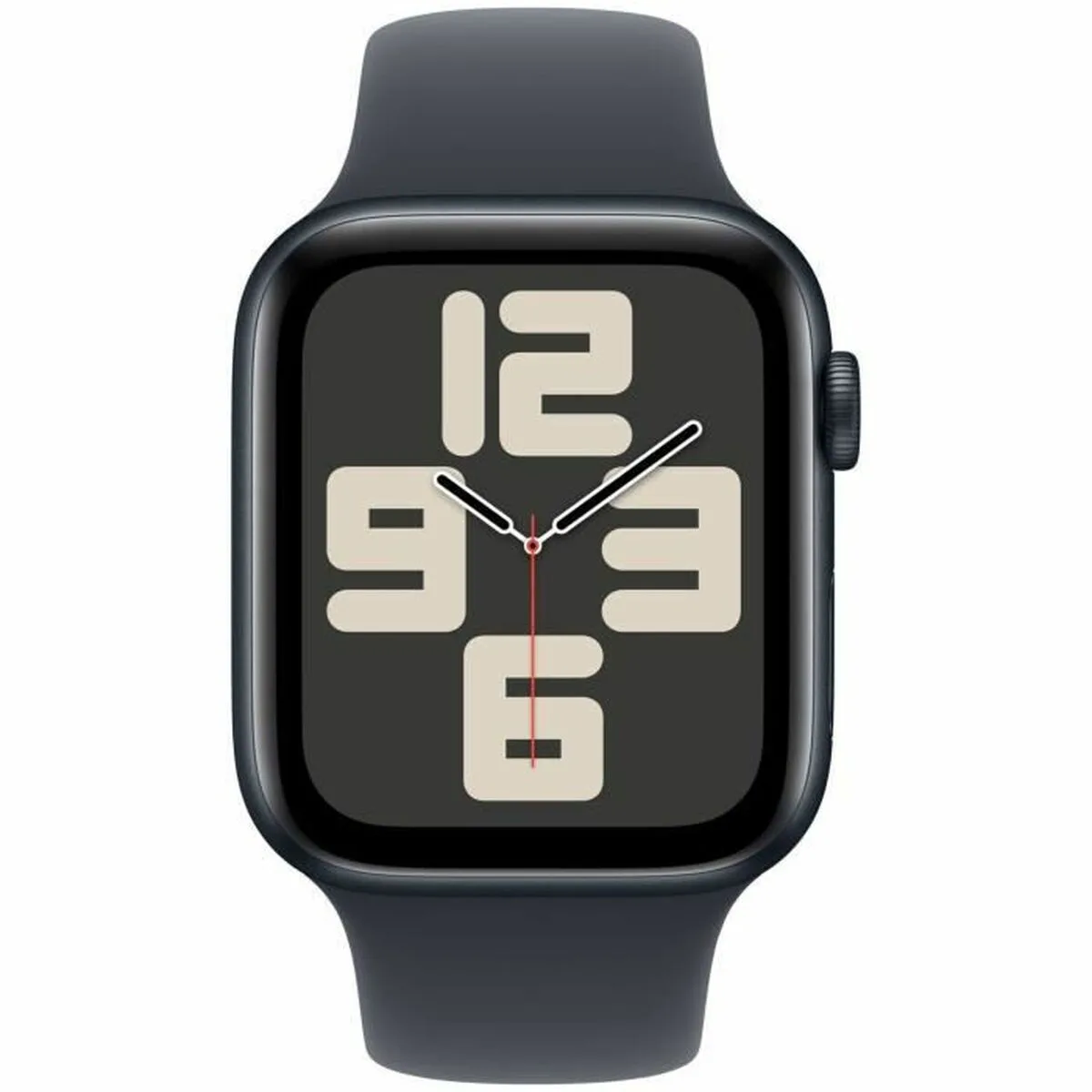 Apple Watch SE 2024 Aluminium 44mm Αδιάβροχο με Παλμογράφο (Midnight με Midnight Sport Band - S/M) - Image 1