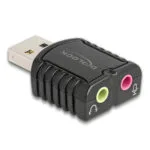Εξωτερική Κάρτα Ήχου Delock 65964 2x 3.5mm Σύνδεση Usb-a Μαύρο 65964