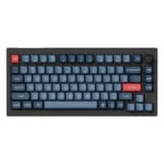 Keychron V1M-D4 Max QMK/VIA V1M-D4 Ασύρματο Gaming Μηχανικό Πληκτρολόγιο 75% με Gateron Jupiter Banana διακόπτες και RGB φωτισμό (International English) Carbon Black