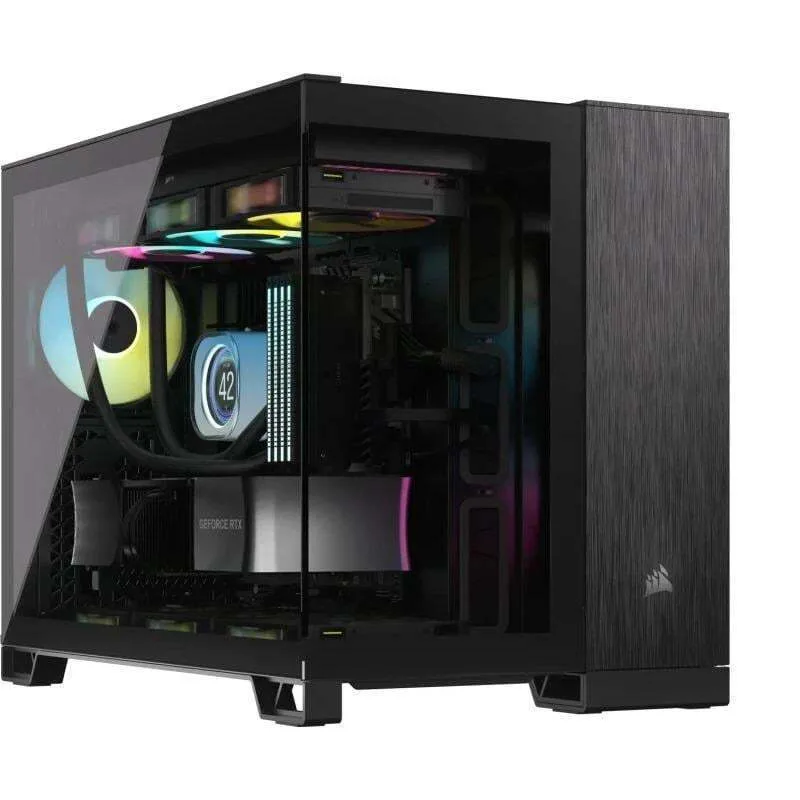 Corsair 2500X Gaming Mini Tower Κουτί Υπολογιστή με Πλαϊνό Παράθυρο Black/Obsidian Aluminum - Image 1