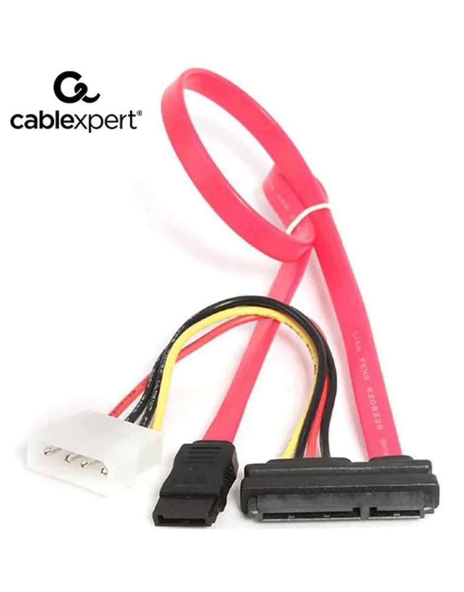 20250110124807_gembird_7_pin_sata_iii_22_pin_sata_iii_molex_4_pin_cable_0_35m_kokkino_cc_sata_c1.jpeg Gembird 7-Pin SATA III - 22-Pin SATA III + Molex 4 pin Cable 0.35m Κόκκινο (CC-SATA-C1) - Image 1