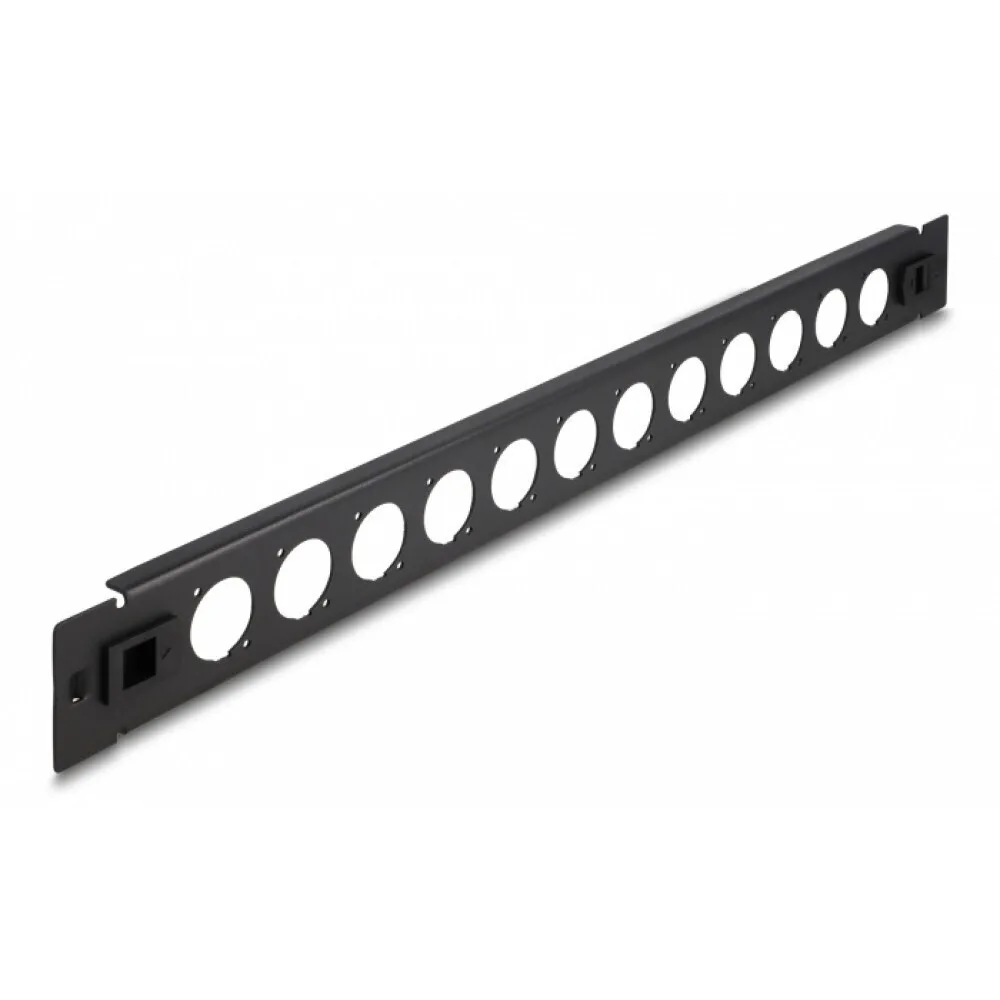 DeLock Patch Panel για Rack 1U 19" 12 Θυρών D-Type Μαύρο 66900 - Image 1