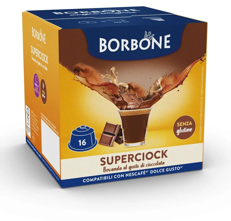 20250114170331_caffe_borbone_kapsoules_sokolata_superciock_symvates_me_michani_dolce_gusto_16caps.jpeg Caffe Borbone Κάψουλες Σοκολάτα Superciock Συμβατές με Μηχανή Dolce Gusto 16caps - Image 1