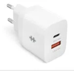 Targus Φορτιστής Χωρίς Καλώδιο με Θύρα USB-A και Θύρα USB-C 20W Power Delivery Λευκός (HyperJuice)