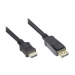 Good Connections Cable DisplayPort male - HDMI female 5m Μαύρο