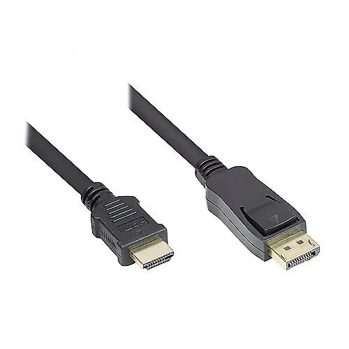 Good Connections Cable DisplayPort male - HDMI male 1m Μαύρο - Image 1